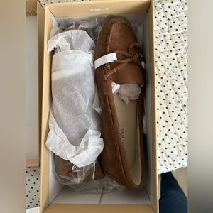 Michael Kors Caramel Suede Moccasins